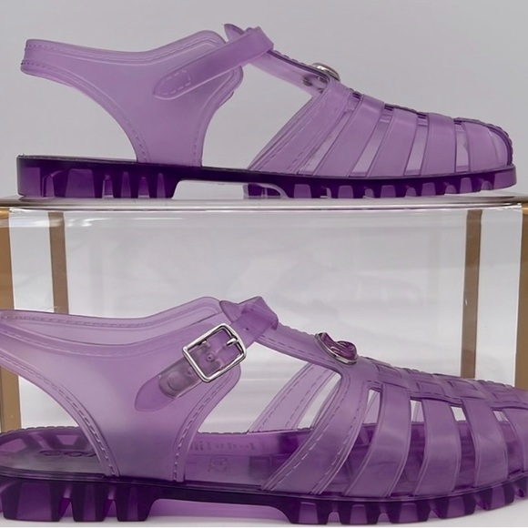 Coach Translucent Purple Sandals - Picture 1 of 5